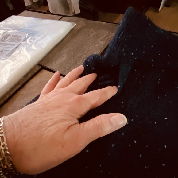 NWT - Beautiful Navy Blue w/White Specks Size XXL Sweater Pants w/front pockets. - Picture 10 of 10